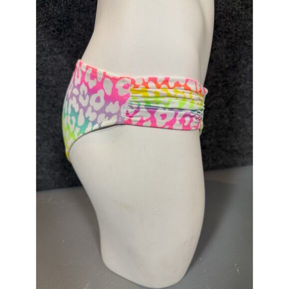 Retired Victoria’s Secret Multicolor Cheetah Print Bikini Bottoms Size Medium - Picture 3 of 6